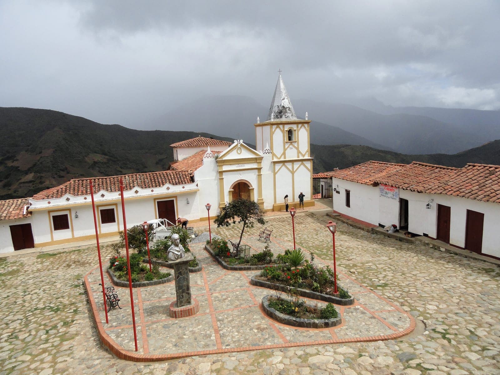 Plaza Bolívar del pueblo de Los Nevados, en los Andes de Mérida