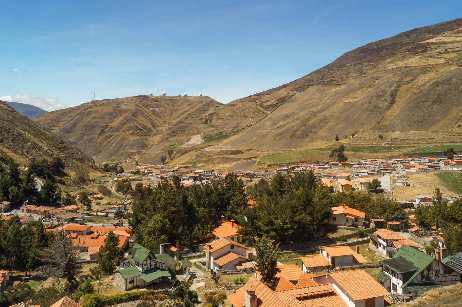Vista del pueblo andino de Apartaderos, estado Mérida
